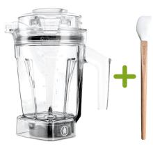 Vitamix Mahlbehälter Smart Trockenbehälter Ascent frontal mit Kitchen Clever Spatel 3 cm breit