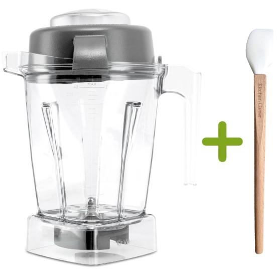 Vitamix Aer Disc Behälter Classic frontal mit Kitchen Clever Spatel 3 cm breit