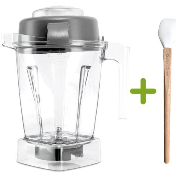 Vitamix Aer Disc Behälter Classic frontal mit Kitchen Clever Spatel 3 cm breit