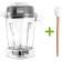 Vitamix Aer Disc Behälter Classic frontal mit Kitchen Clever Spatel 3 cm breit