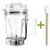 Vitamix Mahlbehälter Smart Trockenbehälter Ascent frontal mit Kitchen Clever Spatel 3 cm breit