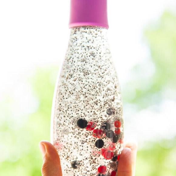 Chia seeds recipe from fresh coconut water with berries