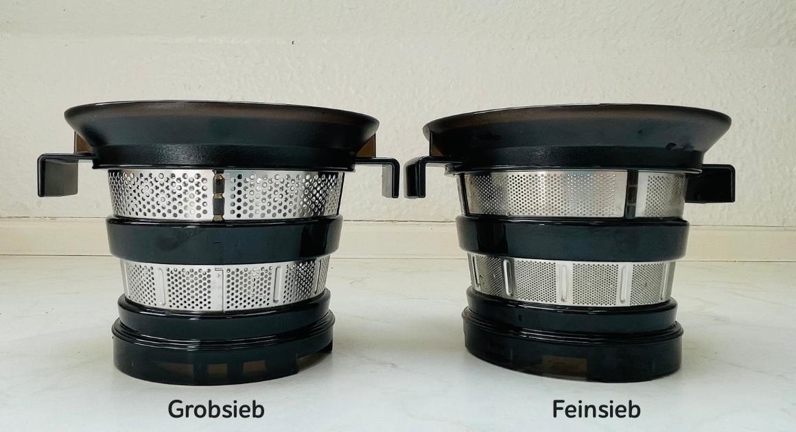 Grob- und Feinsieb des Hurom E50-ST