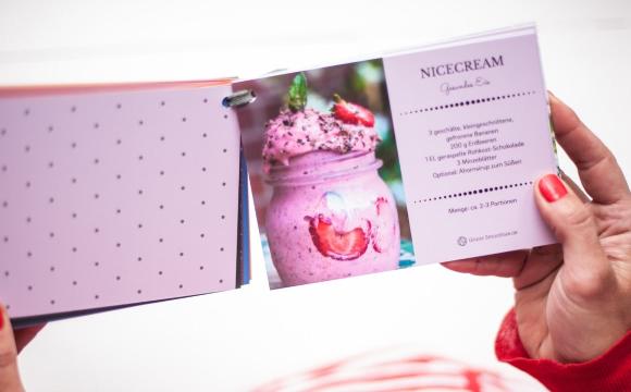 Grüne Smoothies Rezept-Karten-Set mit Nicecream-Rezept